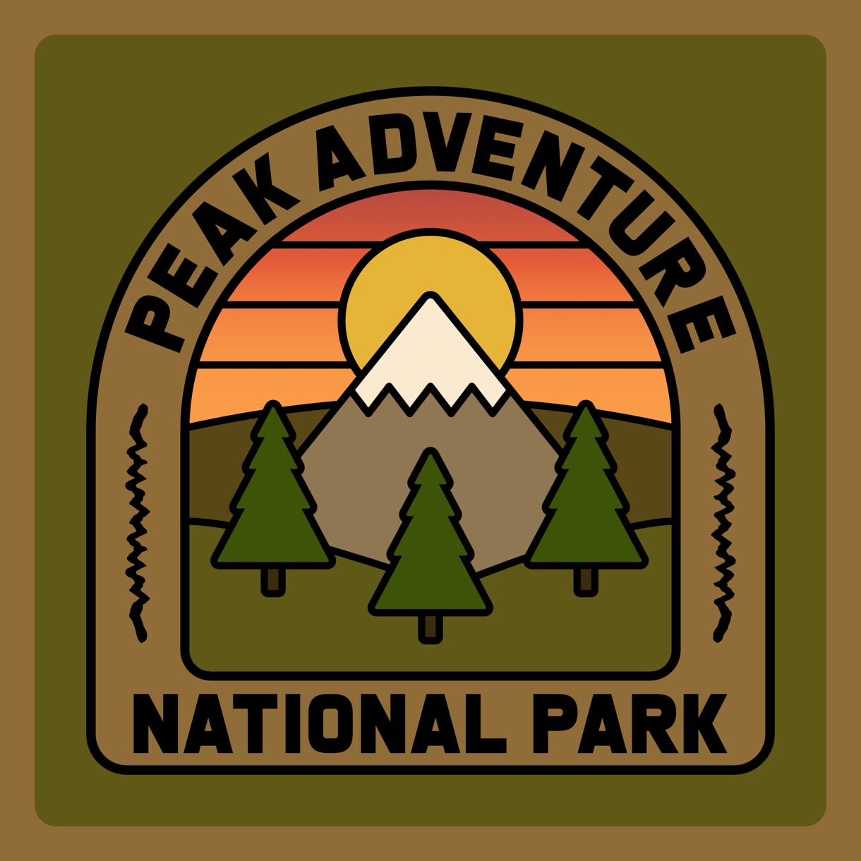 Peak Adventure - National Park Logo Design